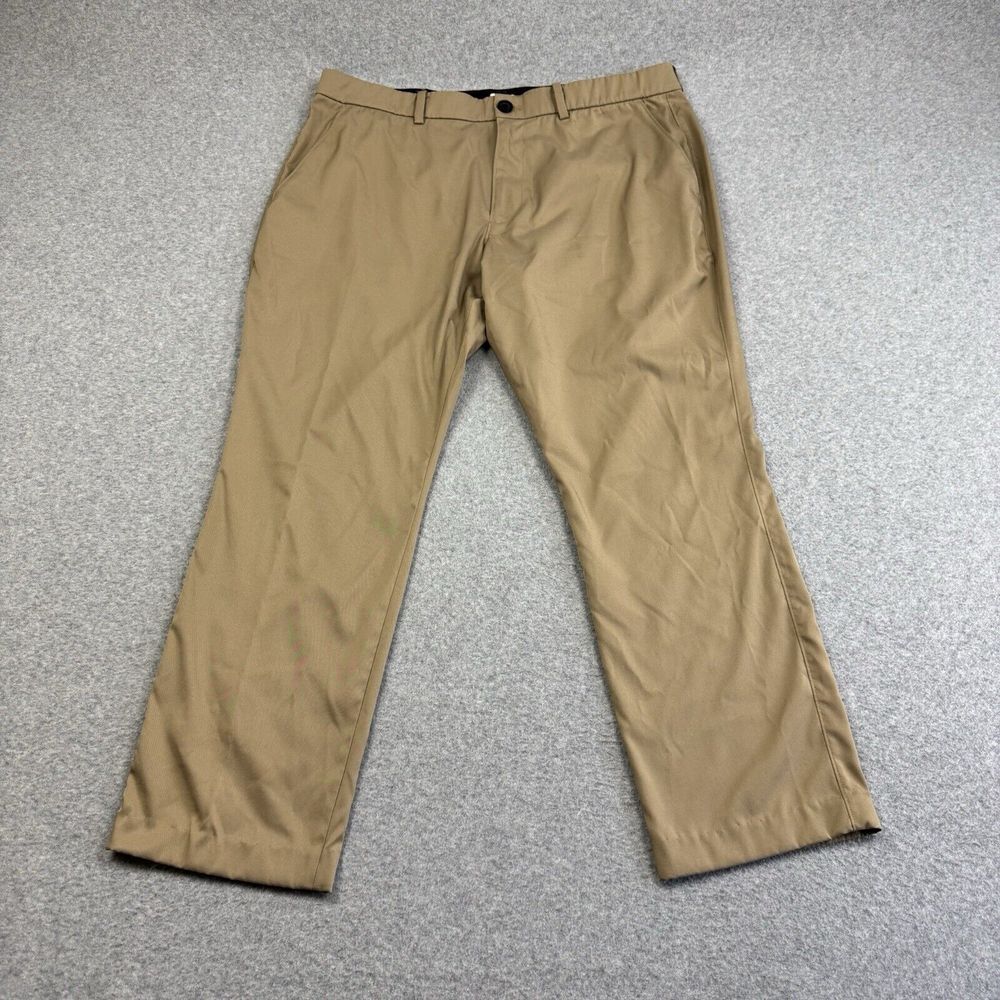 MSX by Michael Strahan‎ Pants Mens 38x30 Beige Khaki Lighweight Stretch Slacks